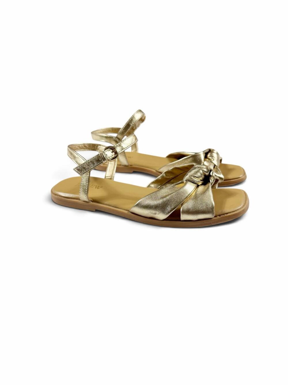 J.Crew Crewcuts Metallic Gold Bow Ankle Strap Sandals Girls Size 1